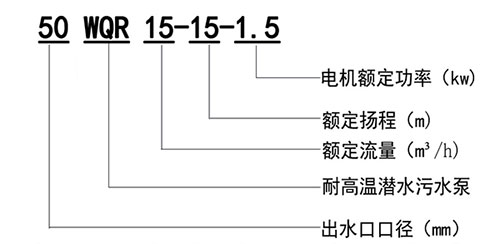 WQR耐高溫潛水红杏污视频免费下载型號意義